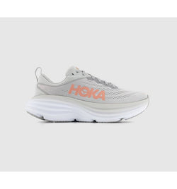 Hoka Womens Bondi 8 Trainers Harbor Mist Lunar Rock In Natural