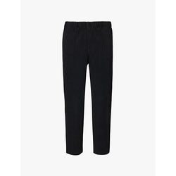 Mens Homme Plisse Issey Miyake Pleated belt loops tapered leg relaxed-fit knitted trousers