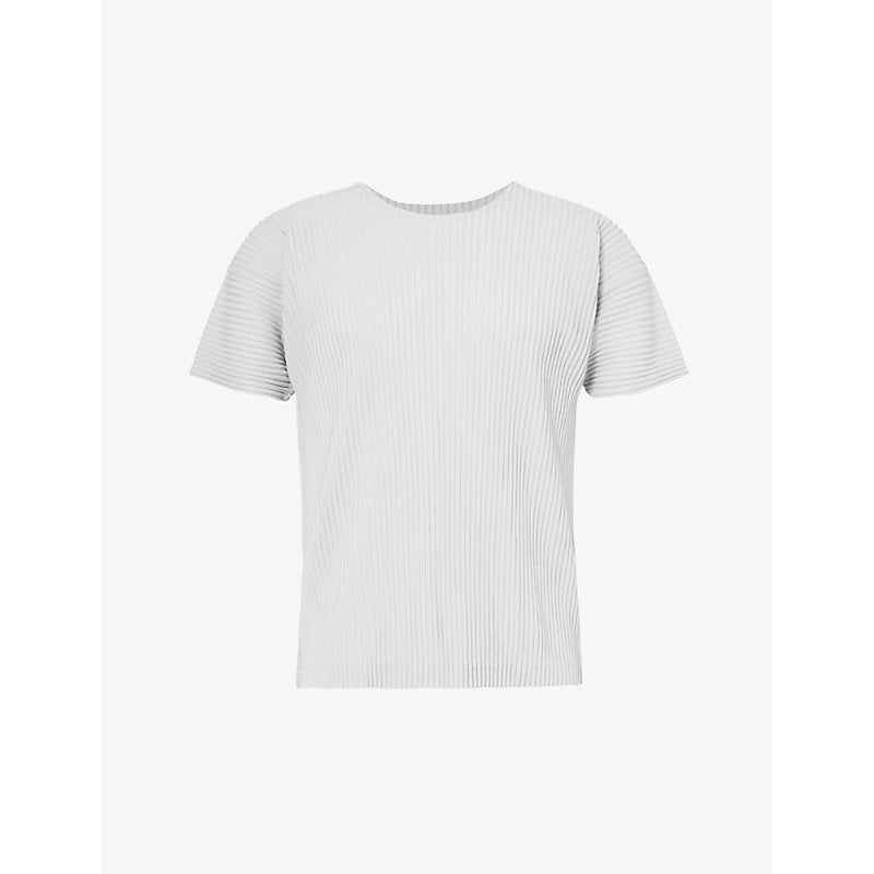  Homme Plisse Issey Miyake Pleated crewneck knitted T-shirt