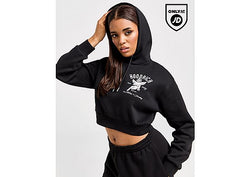 Hoodrich Glow Crop Hoodie Black