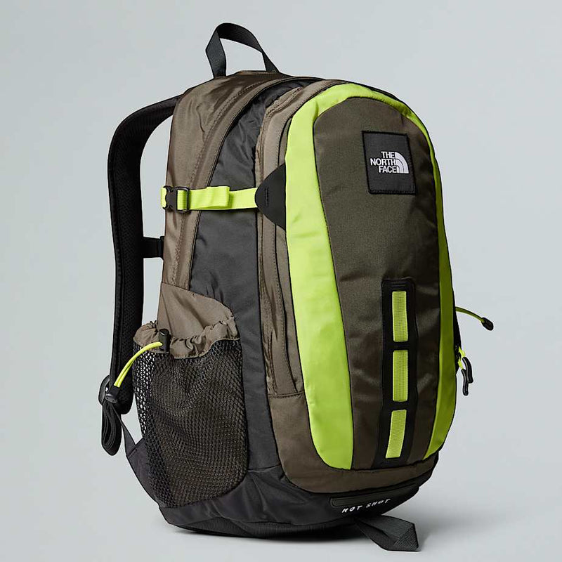 The North Face Hot Shot Backpack Special Edition New Taupe Green tnf Black fizz Lime