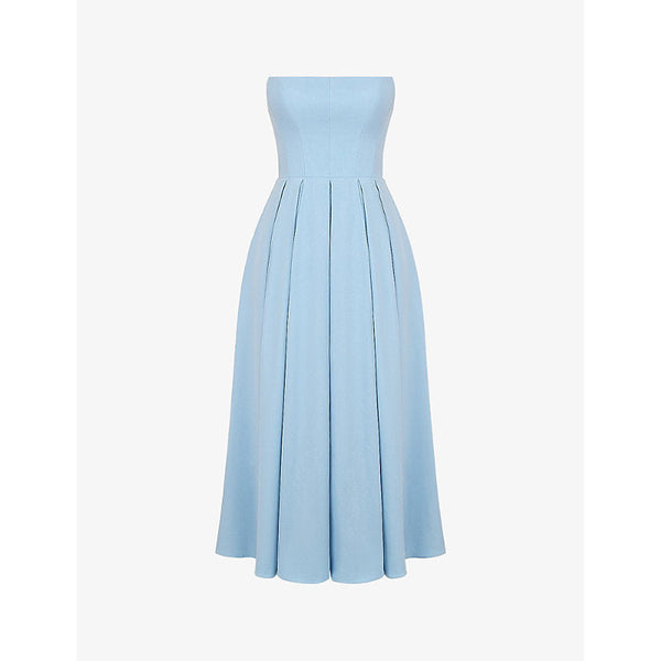 House Of Cb Audrey slim-fit strapless cotton-blend midi dress | LYBSTORE