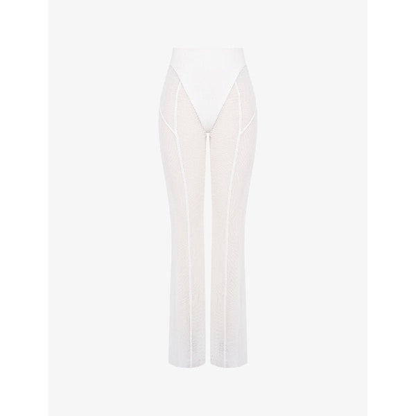 House Of Cb Avalon slim-fit high-rise stretch-mesh trousers | LYBSTORE