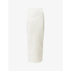  House Of Cb Colette slim-fit low-rise satin midi skirt