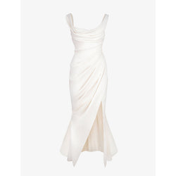  House Of Cb Delphine sleeveless satin maxi dress