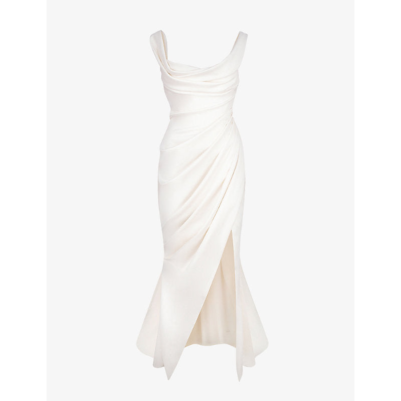  House Of Cb Delphine sleeveless satin maxi dress