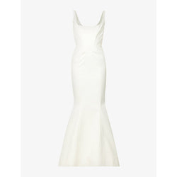 House Of Cb Estelle corseted satin wedding dress | LYBSTORE