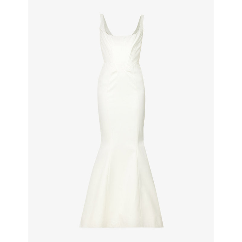 House Of Cb Estelle corseted satin wedding dress | LYBSTORE