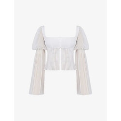 Womens House Of Cb Lucie pleated woven top