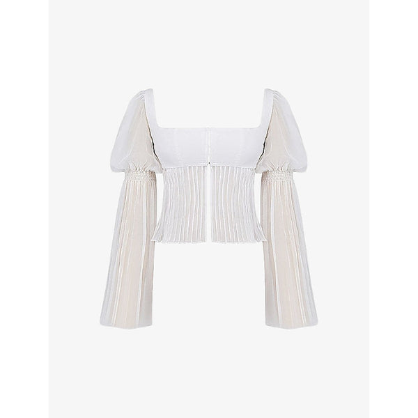 Womens House Of Cb Lucie pleated woven top