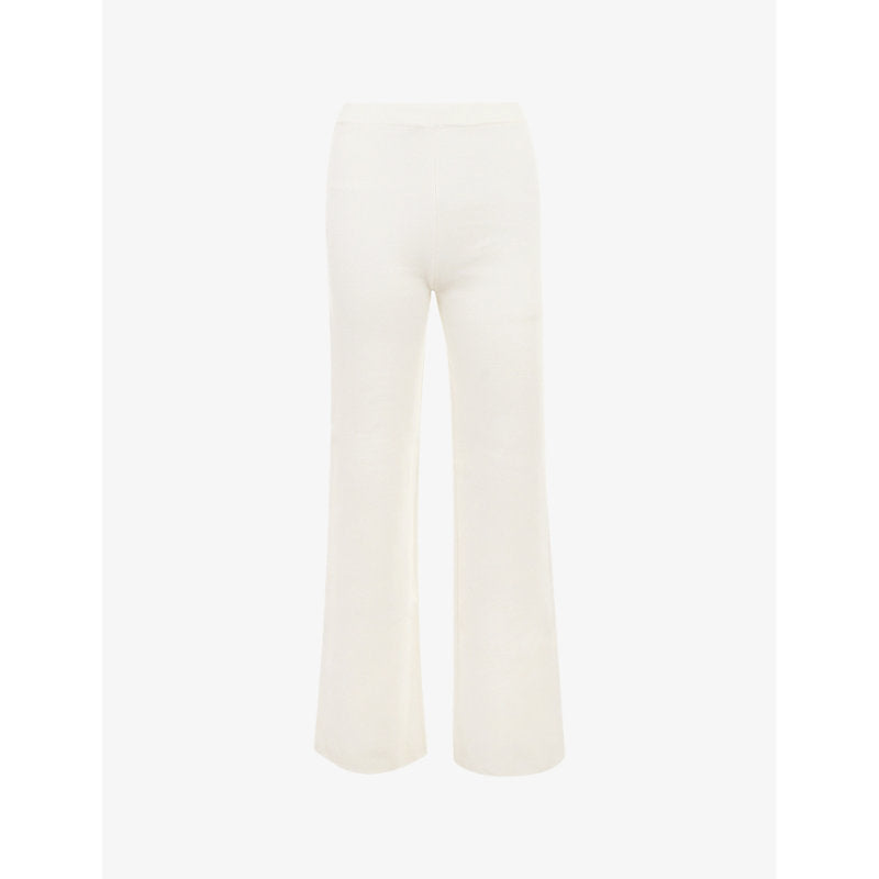 House Of Cb Vanna flared-hem knitted trousers | LYBSTORE