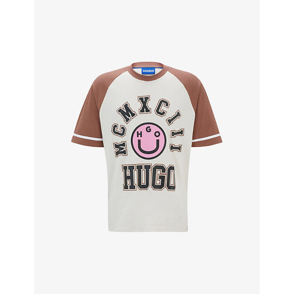 Hugo Graphic-print short-sleeve cotton T-shirt