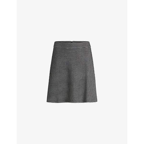 Womens Hugo Jacquard slim-fit high-rise stretch-jersey mini skirt