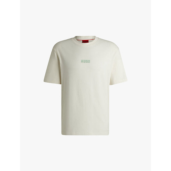 Mens Hugo Logo-print short-sleeve cotton T-shirt