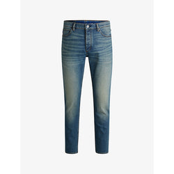 Hugo Tapered-leg mid-rise stretch-denim jeans