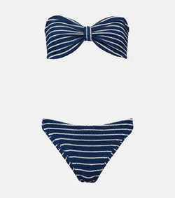 Hunza G Jean striped bikini