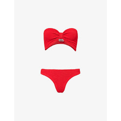  Hunza G Tina ruched-front bikini set