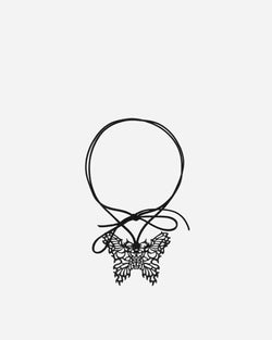 Hysteric Glamour Skull Butterfly Ribbon Choker Black