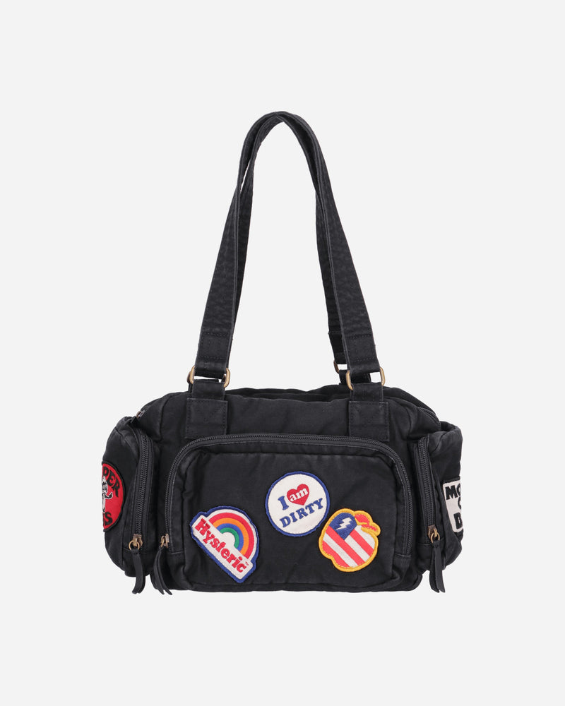 Hysteric Glamour Patch Scratch Mini Boston Bag Black