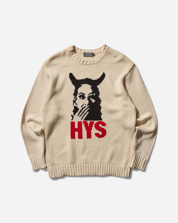 Hysteric Glamour Men s Speak No Evil Sweater Dirty White