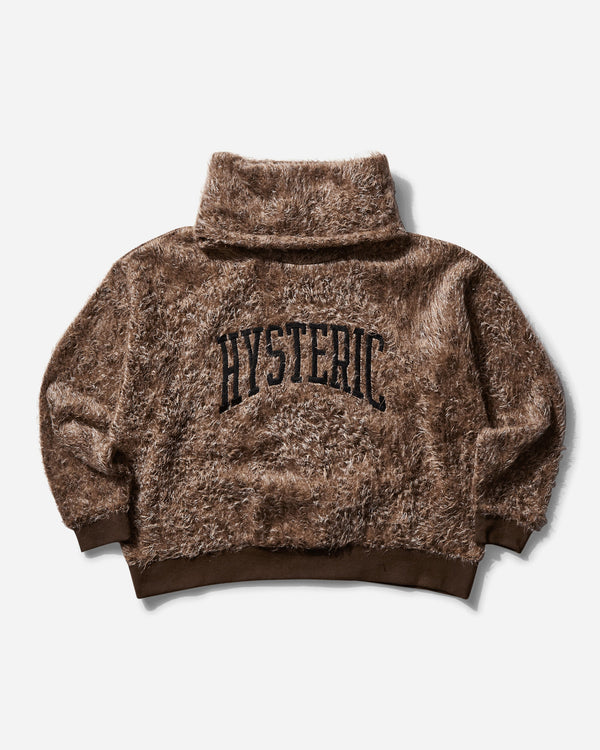 Hysteric Glamour Women s Varsity Logo Turtleneck Sweater Beige