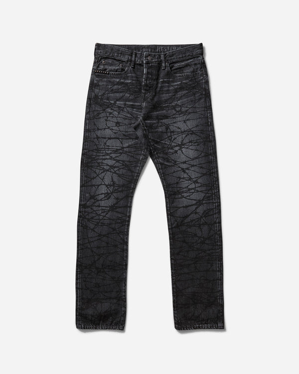 Hysteric Glamour Men s Barbed Wire Denim Pants Black