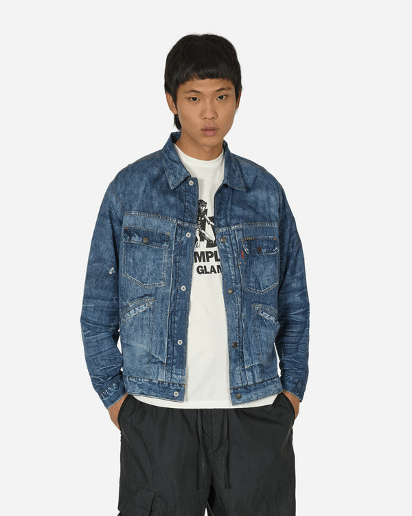 Hysteric Glamour Vintage Denim Transcription Trucker Jacket Indigo