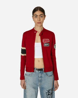 Hysteric Glamour Flaming Girl Moto Jacket Red