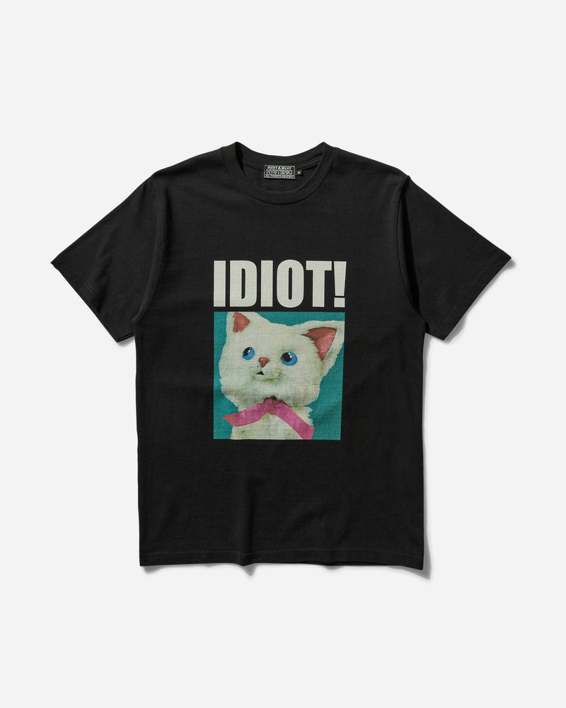 Hysteric Glamour Men s Idiot Cat T-Shirt Black