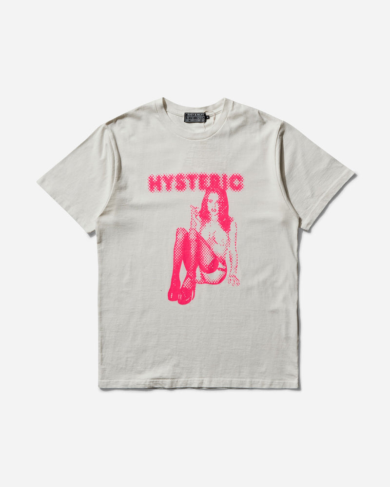 Hysteric Glamour Men s Smoking Dot Girl T-Shirt Dirty White