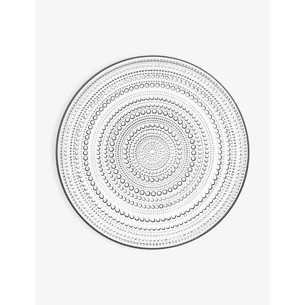 Iittala Kastehelmi glass plate 31.5cm