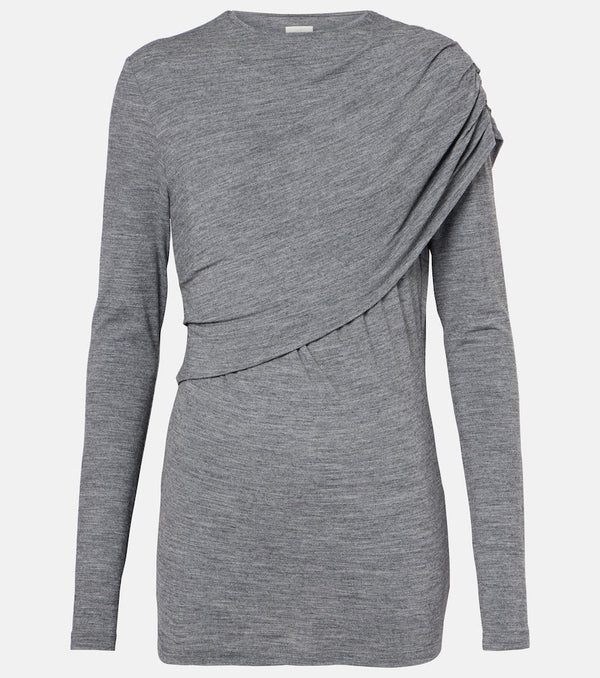 Isabel Marant Asna draped jersey top | LYBSTORE