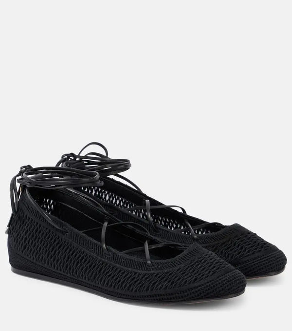 Isabel Marant Belna open-knit ballet flats | LYBSTORE