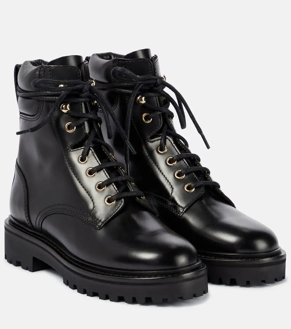 Isabel Marant Campa leather combat boots | LYBSTORE