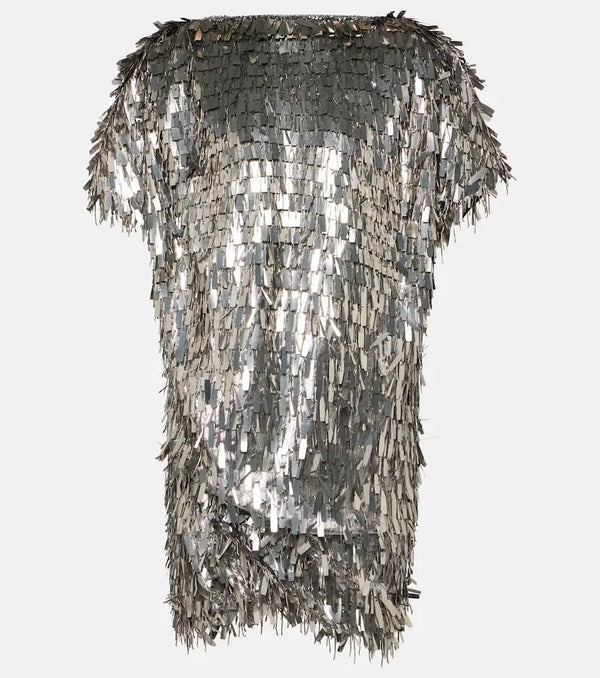 Isabel Marant Carla embellished silk-blend minidress