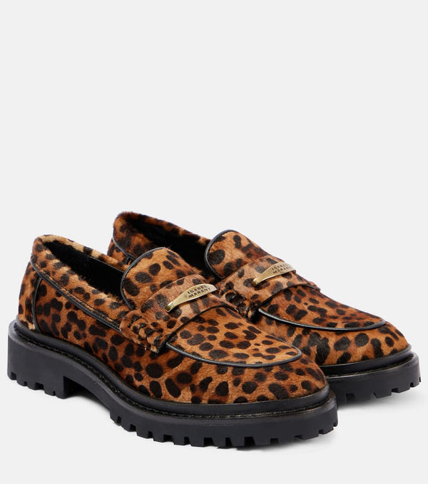 Isabel Marant Frezza leopard-print calf hair loafers