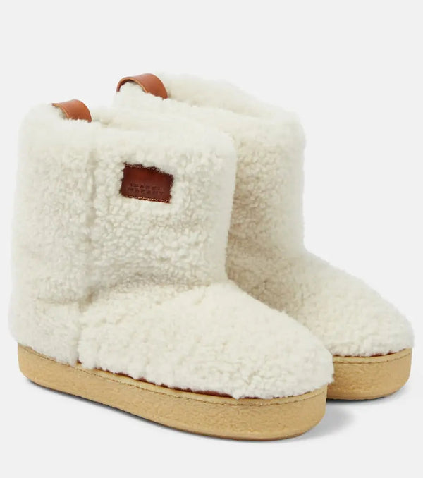 Isabel Marant Frieze shearling ankle boots | LYBSTORE