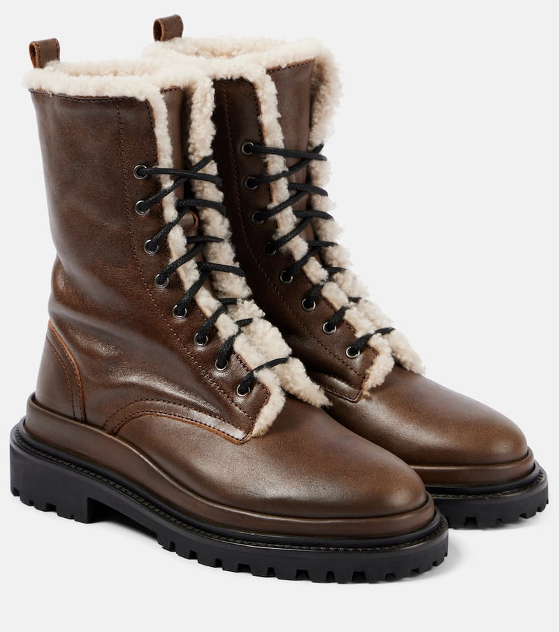 Isabel Marant Ghiso shearling-lined leather combat boots