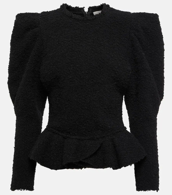 Isabel Marant Giamili bouclé peplum top | LYBSTORE