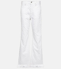 Isabel Marant High-rise straight eyelet jeans | LYBSTORE