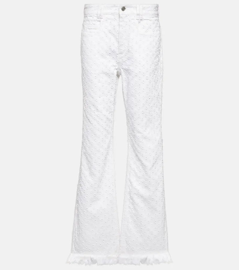 Isabel Marant High-rise straight eyelet jeans | LYBSTORE