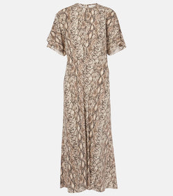 Isabel Marant Keany printed silk-blend midi dress