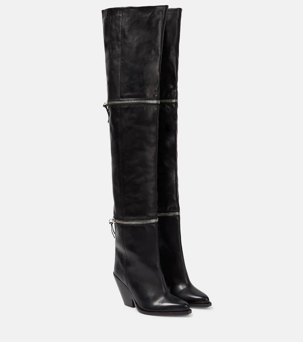 Isabel Marant Lelodie leather over the knee boots