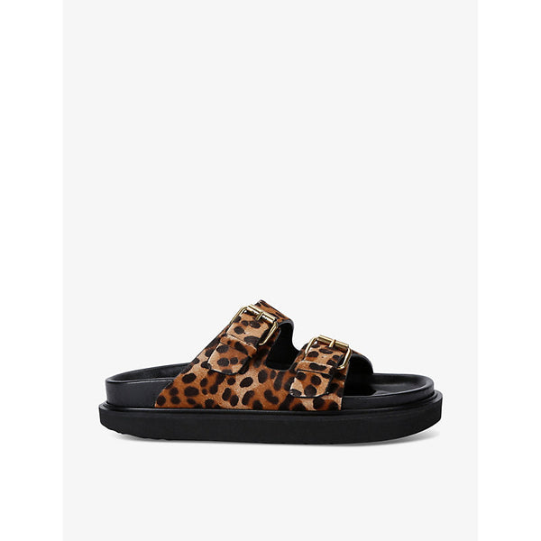 Womens Isabel Marant Lennya leopard-print leather sandals