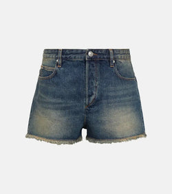 Isabel Marant Lesia mid-rise denim shorts | LYBSTORE