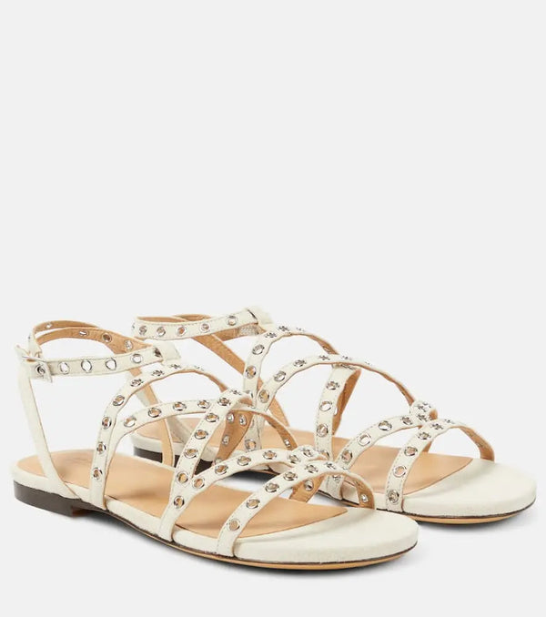 Isabel Marant Lipa studded leather sandals | LYBSTORE