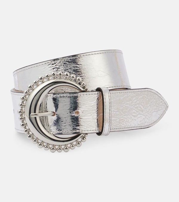 Isabel Marant Oran metallic leather belt | LYBSTORE