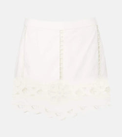 Isabel Marant Palmira embroidered cotton miniskirt | LYBSTORE