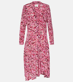 Isabel Marant Patel printed silk midi dress | LYBSTORE