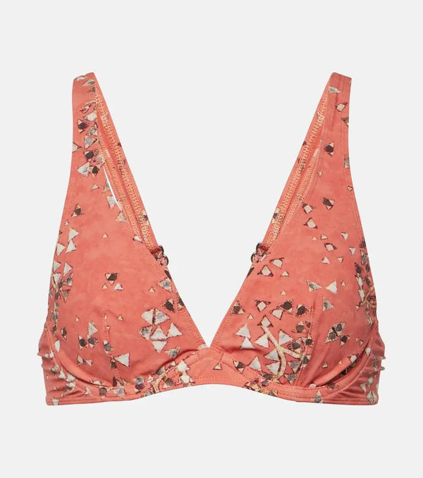 Isabel Marant Petra printed bikini top | LYBSTORE